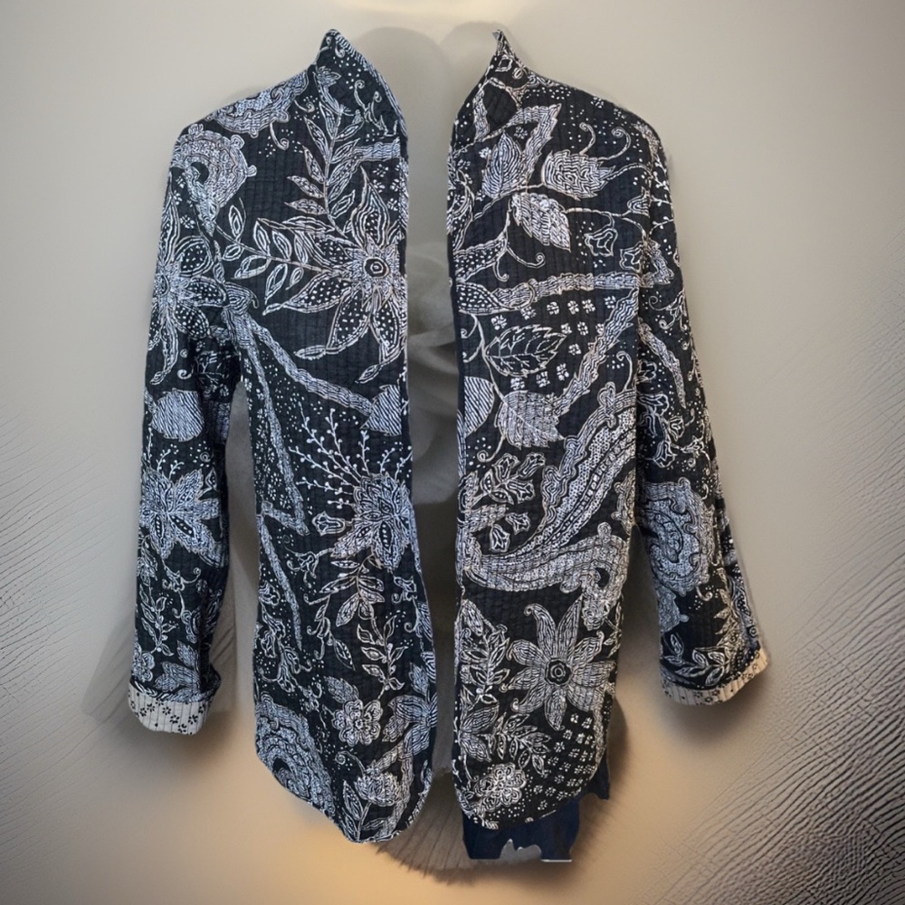 Rebecca Malone Reversible Women's Lightweight Quilted Jacket Long Sleeves Medium